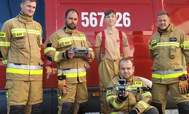 OSP Bolesławice z dronem jako pierwsi w powiecie