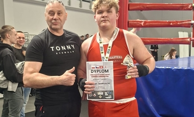 Sebastian Dobrowolski ze złotym medalem